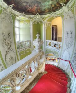 Rococo staicase in Gruber Mansion (Ljubljana, Slovenia). By Petar Milošević - Own work, 